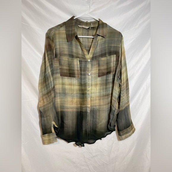 Soft Surroundings Multicolor Plaid Button-Down Shirt - Picture 1 of 5